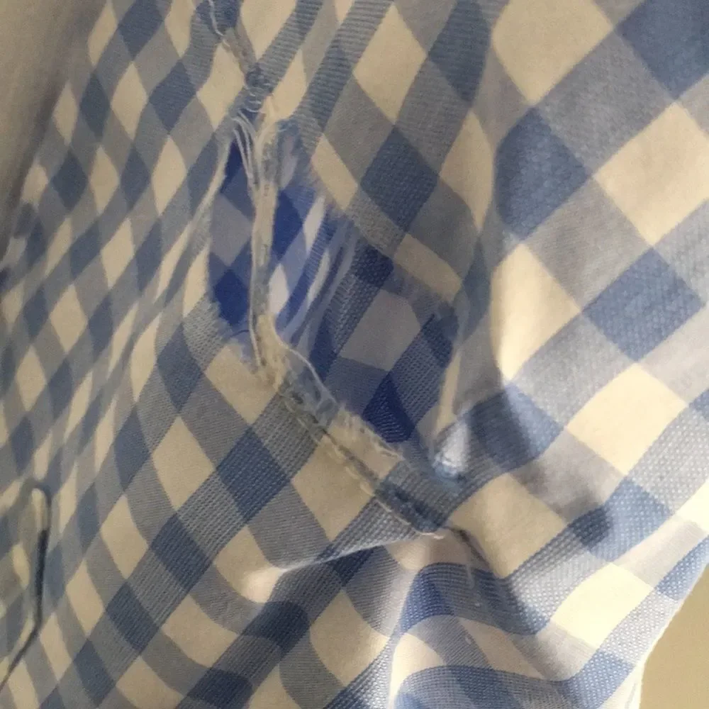 Blue Check Neiman Marcus Dress Shirt 16 x 34/35